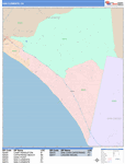 San Clemente  Wall Map Color Cast Style